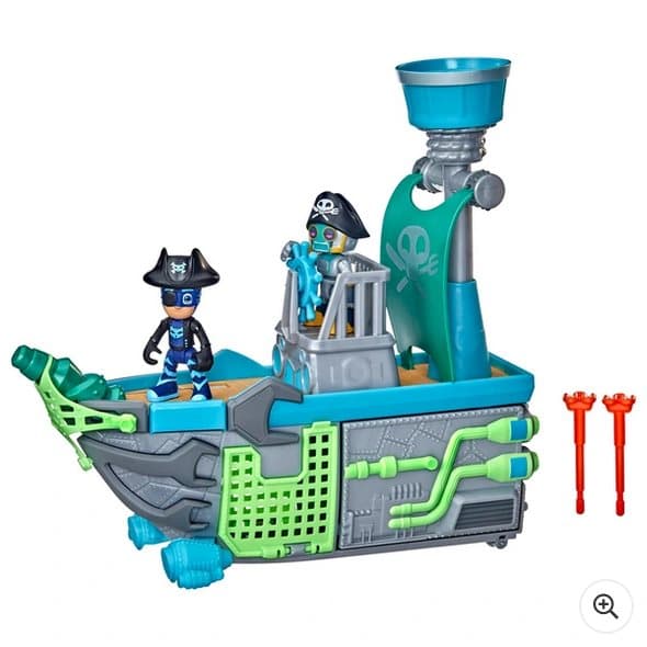 PJ Masks Sky Pirate Battleship Vehicle Playset with 2 Action Figures