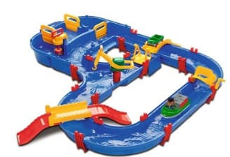 Aquaplay mega bro vandbane 49 dele - 1 transportbåd, 1 amfibiebil og Bjørnen Bo