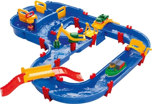 Aquaplay mega bro vandbane 49 dele - 1 transportbåd, 1 amfibiebil og Bjørnen Bo