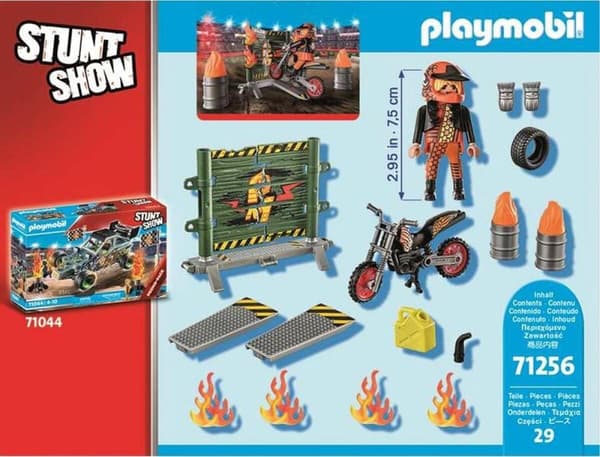Playmobil ® Stunt Show Starter Pack Stunt Show Motorcykel med Wall of Fire 71256 (71256)