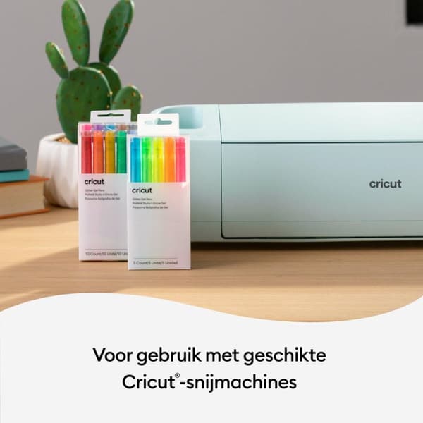 Cricut Glitter Gel 0,8 mm, sæt med 5 neon penne (2009961)