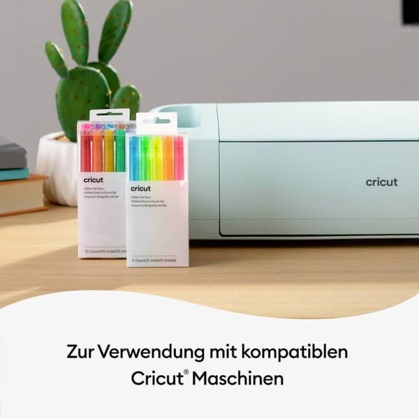 Cricut Glitter Gel 0,8 mm, sæt med 5 neon penne (2009961)