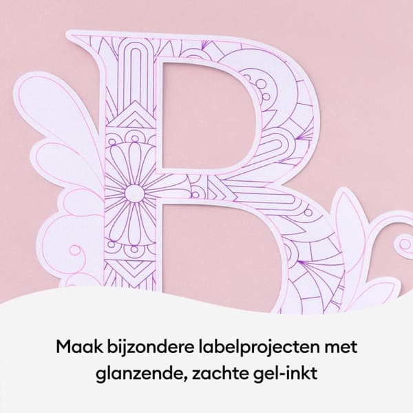 Cricut Glitter Gel Pennor | regenboog + roze, bruin, Svart | 10 st