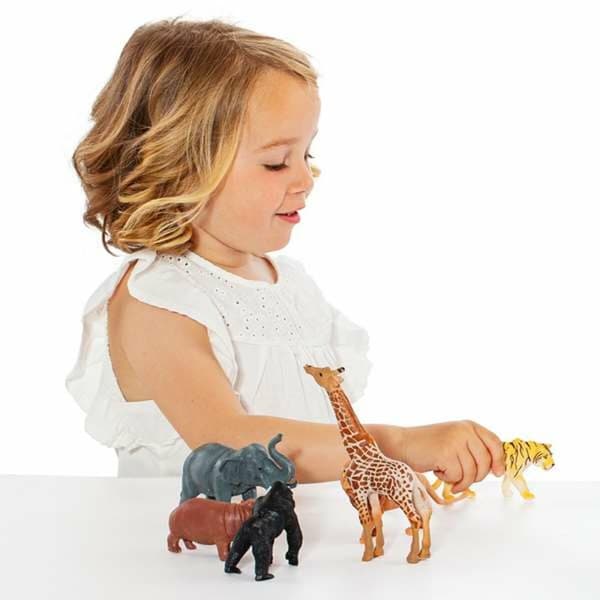 Sæt 6 Vilde Dyr Moltó Plastik