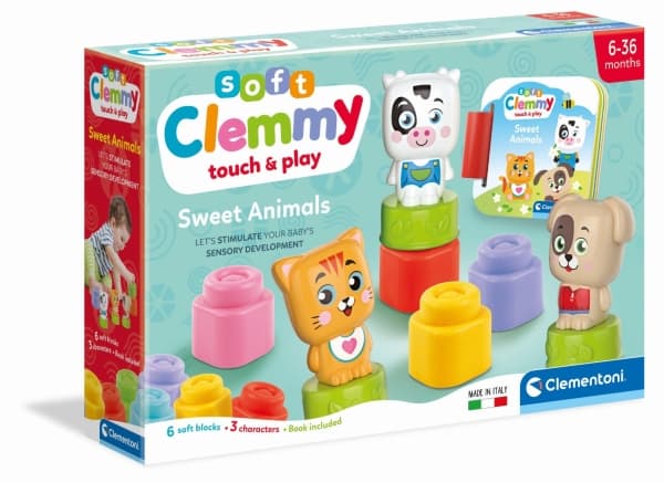 Clementoni Clemmy Sweet Animals, Byggesett, 0,5 år, 484 g