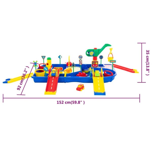 Polesie wader vandsystem med ramper 9 dele 152x92x35 cm PP