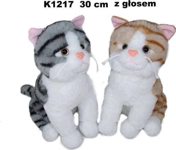 Katt K-1217 2-färg röst 30cm 162892