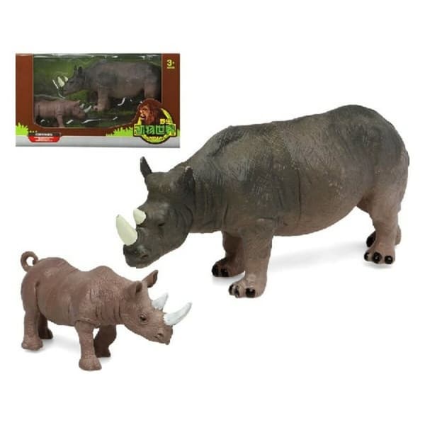 Sæt Vilde Dyr Næsehorn (2 pcs)