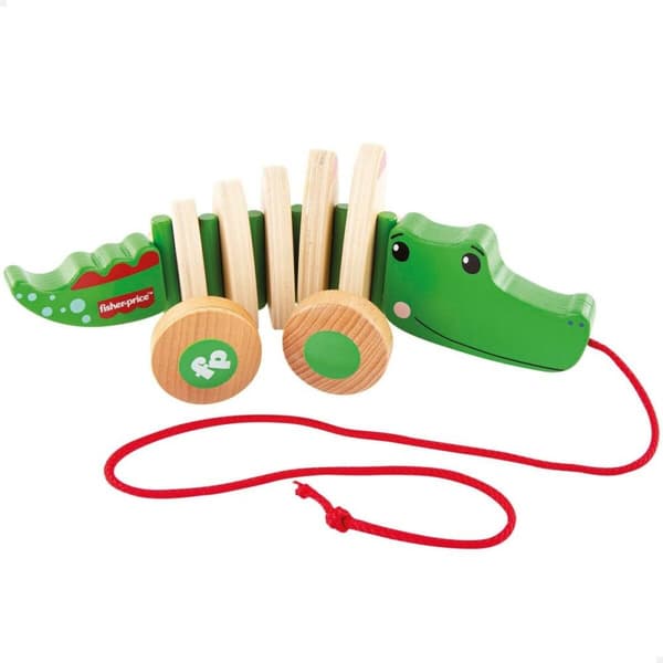 Baby legetøj Fisher Price Krokodrille Træ 28,5 x 10,5 x 12 cm (4 enheder)