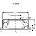 Miniatyrbillede 3 af 4: Reely Flanged Radial Deep Groove Kugleleje 15mm 6mm 5mm (F696 ZZ)