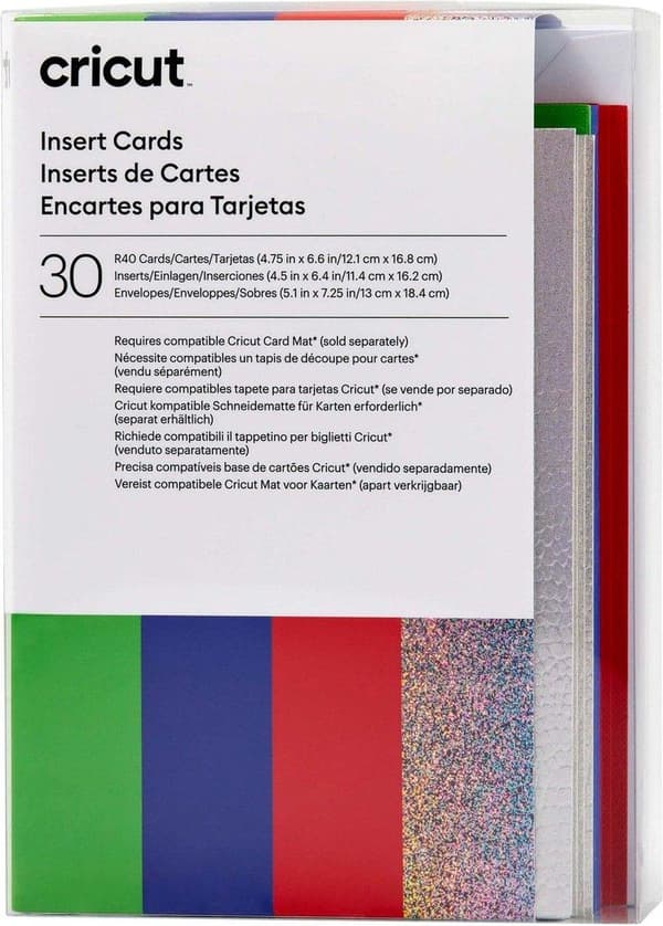 Cricut Insert Cards Rainbow R40 Card Set Punainen Sininen Vihreä (2009471)