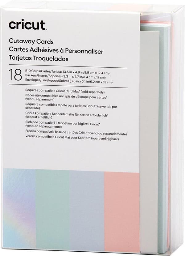 Cricut Cut-Away Cards Pastel R10 Card Set Tulip Blue Powder (2009482)