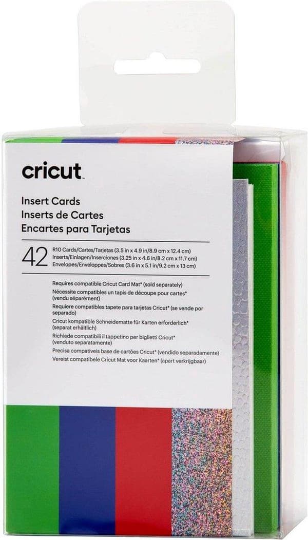 Cricut Insert Cards Rainbow R10 Card Set Punainen Sininen Vihreä (2009467)