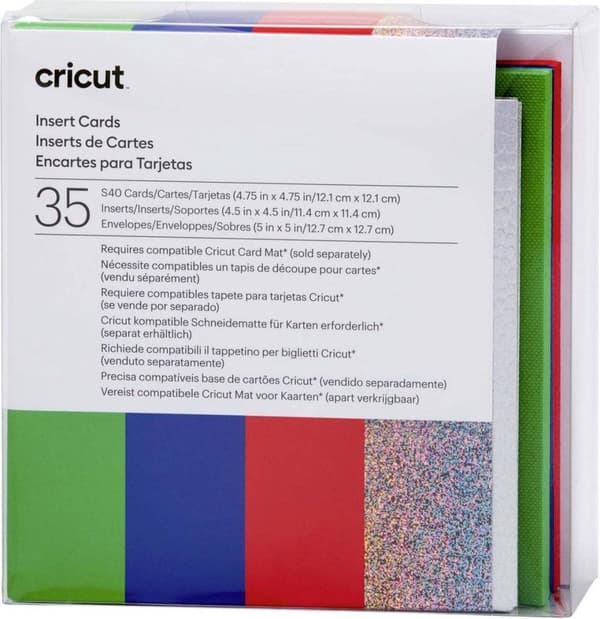 Cricut Insert Cards Rainbow S40 Card Set Punainen Sininen Vihreä (2009475)