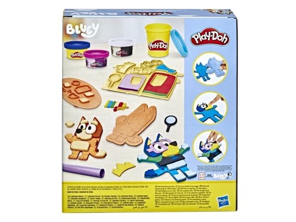 Play-Doh Kitchen Creations Bluey Make ''n Mash Costumes, Håndverkssett for barn, 3 år, Ikke giftig, Flerfarget, 20 stykker