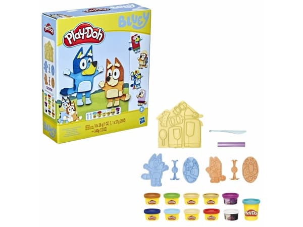 Play-Doh Kitchen Creations Bluey Make ''n Mash Costumes, Håndverkssett for barn, 3 år, Ikke giftig, Flerfarget, 20 stykker