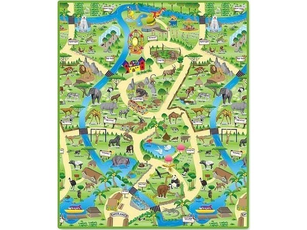 Smily Play Mata Zoo 120cmx100cmx3mm