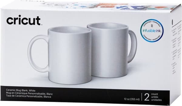 Cricut mugg vit - 350ml - 2 st