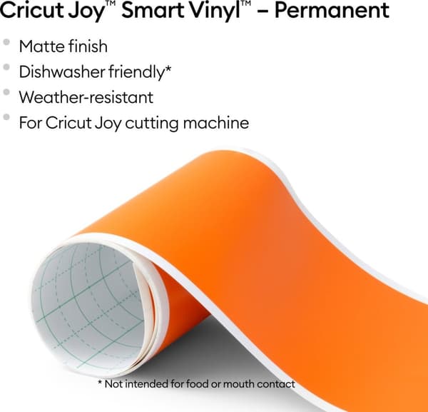 Cricut Joy Smart Vinyl - permanent - mat orange - 14x122cm