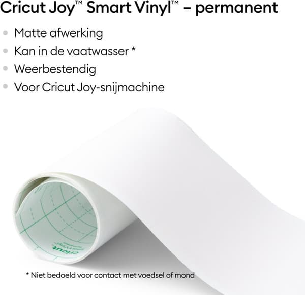 Cricut Joy Smart Vinyl - permanent - matt vit - 14x122cm
