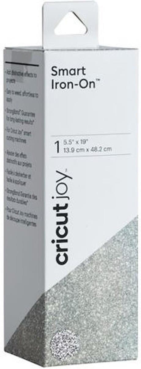 Cricut Joy Smart Iron-On - kimalteleva hopea - 14x48cm