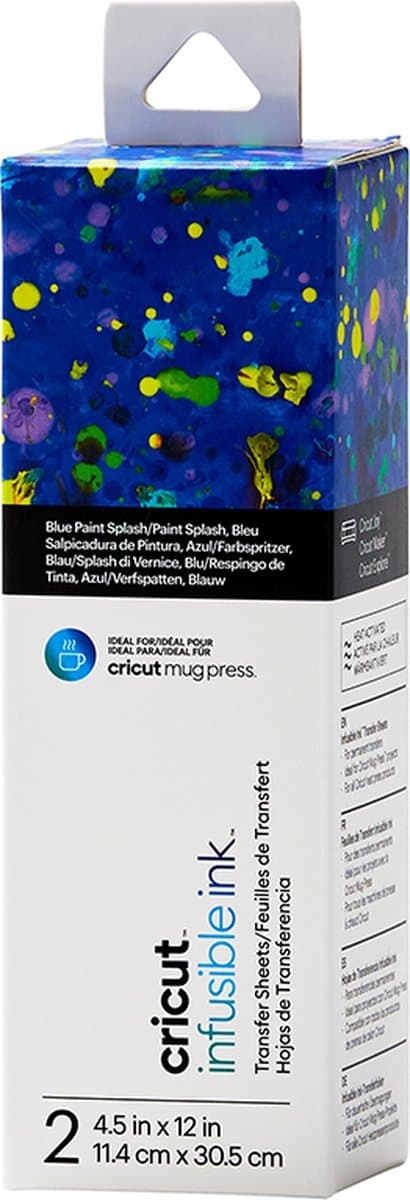 Cricut Infusible Ink Transfer Sheets 2-pak (Blue Paint Splash) - ideel størrelse til MugPress