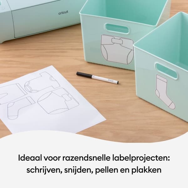 Cricut Smart Label - skrivbar vinyl - permanent - vit - 33x91cm