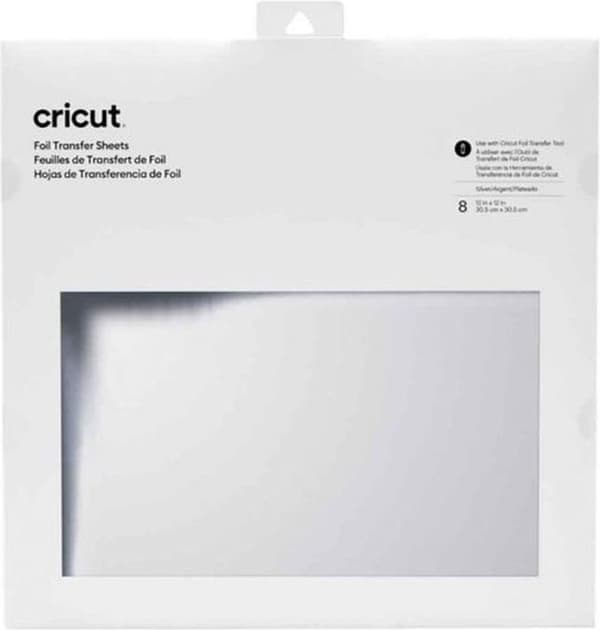 Cricut siirtokalvoarkit 30x30cm 8 arkkia (hopea)
