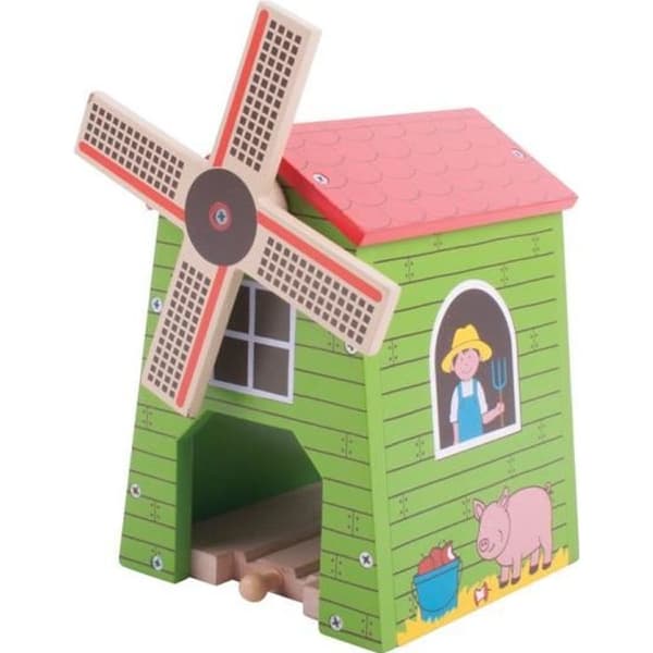 Land väderkvarn - Bigjigs Rail - Leksak - Barn - Grön - Blandat