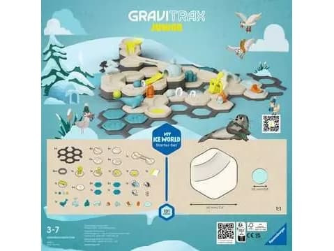 Ravensburger GraviTrax Junior Starter-Set L Ice, marmorirata lelu, 3 vuotta