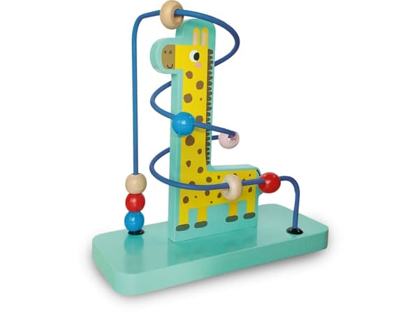 SES Creative Tiny Talents Bead maze giraffe, 1 år, Fotoark kartong, Flerfarget