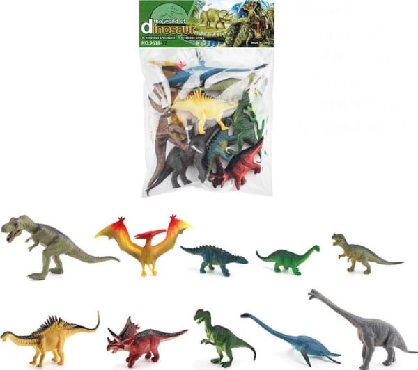 Set med dinosaurier 10st