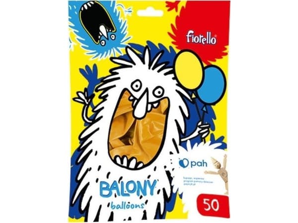 Fiorello Balon Metal 12" złoty 50szt FIORELLO