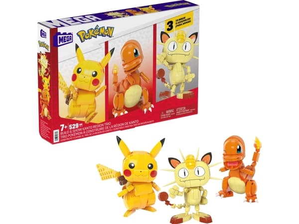 Mattel MEGA Pokemon "Bygg och visa" Trio från Kanto HPF94