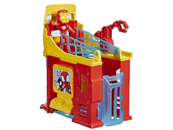 Marvel Spidey and His Amazing Friends Stark Tower Playset, Includes 4-Inch Iron Man Action Figure, Super Hero Toys for Kids 3 and Up, Action/Adventur