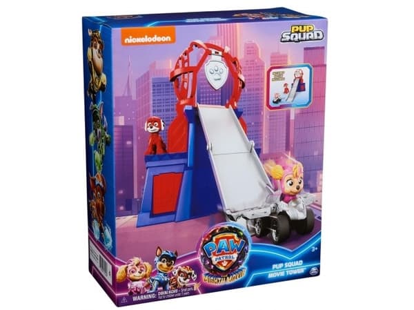 PAW Patrol The Mighty Movie Mini Lookout Tower, Bil og billøp, 3 år, Flerfarget