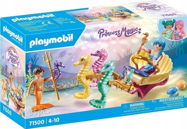 Playmobil Meeresbewohner mit Seepferdchenkutsche, Action/ Eventyr, 4 år, Flerfarget