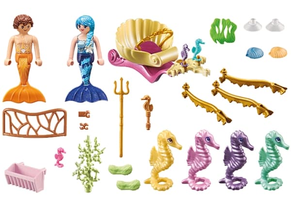 Playmobil Meeresbewohner mit Seepferdchenkutsche, Action/ Eventyr, 4 år, Flerfarget