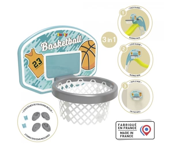Smoby Basketballkorb, Baseballsett, 3 år