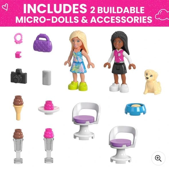 Mega Barbie Convertible & Ice Cream Stand Building Set