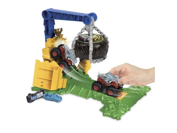 Hot Wheels Monster Trucks ARENA SMASHERS RHINOMITE CHARGIN' CHALLENGE lekset, Action/äventyr, 4 år, Flerfärgad, Plast, Metall