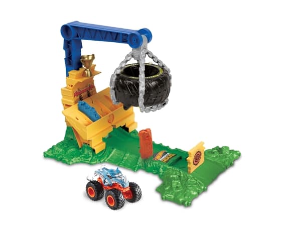 Hot Wheels Monster Trucks ARENA SMASHERS RHINOMITE CHARGIN' CHALLENGE lekset, Action/äventyr, 4 år, Flerfärgad, Plast, Metall