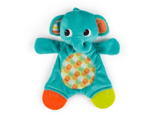 Bright Starts Snuggle &amp; Teethe, pojke/flicka, integrerade bitringar, tyg, plysch, flerfärgad, 1 st
