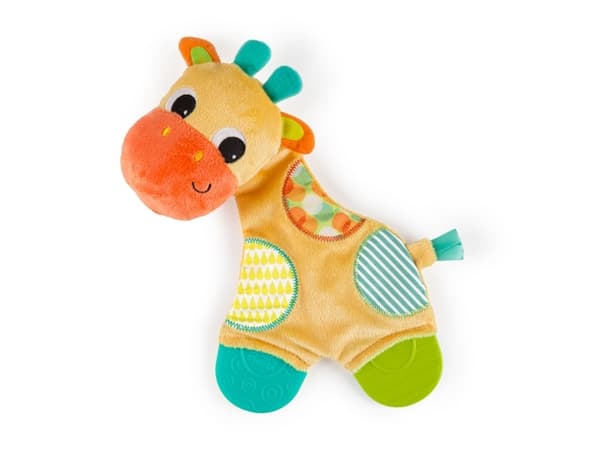 Bright Starts Snuggle &amp; Teethe, pojke/flicka, integrerade bitringar, tyg, plysch, flerfärgad, 1 st