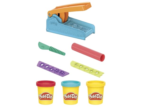 Play-Doh Fun Factory startsett, håndverkssett for barn, 3 år, giftfri, flerfarget