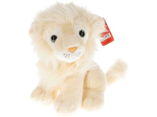 Hvit løvemaskot 35cm 13489