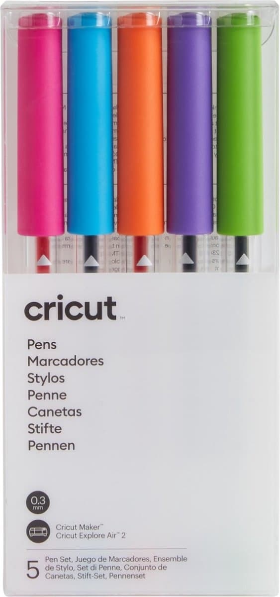 Cricut Explore/Maker pennesæt med ekstra fin spids, 5-pak (klar)