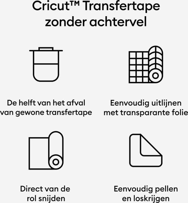 Cricut transfertape uden bagside - 33x457cm