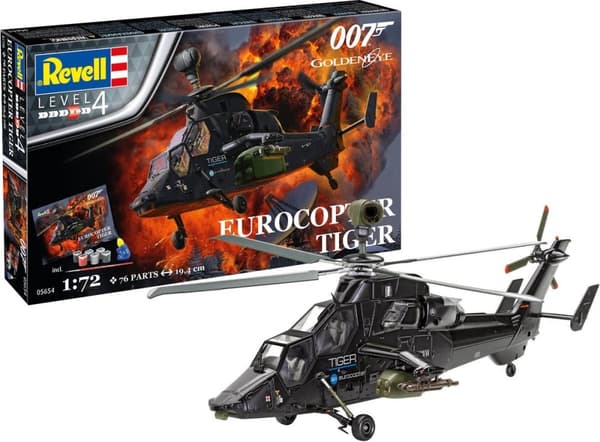 1:72 Revell 05654 James Bond 007 - Eurocopter Tiger - Presentset Plast Model Kit