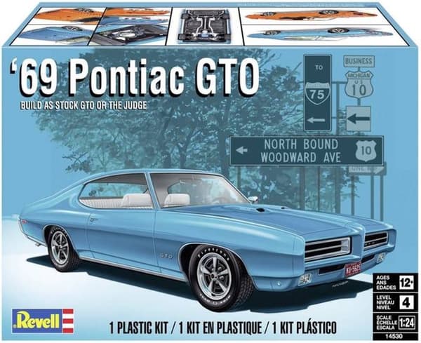 1:24 Revell 14530 69 Pontiac GTO Car - The Judge - 2N1 Kit Plast Model Kit